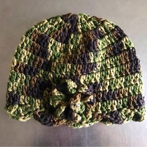 New Handmade Fatigue Hat with flower